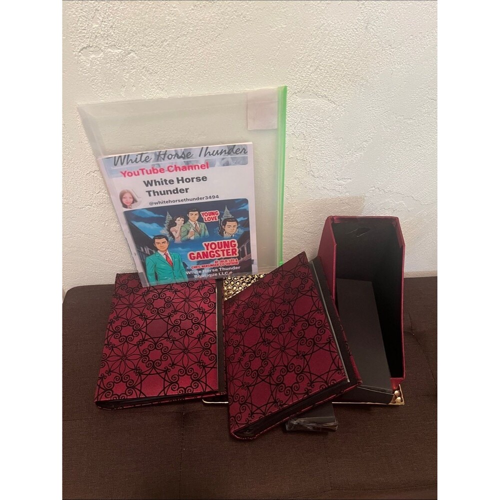 #2283*Elegant Burgundy Compact Accordion Photos Album- Accessories - Picture 3 of 13